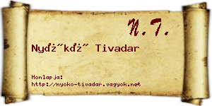 Nyókó Tivadar névjegykártya